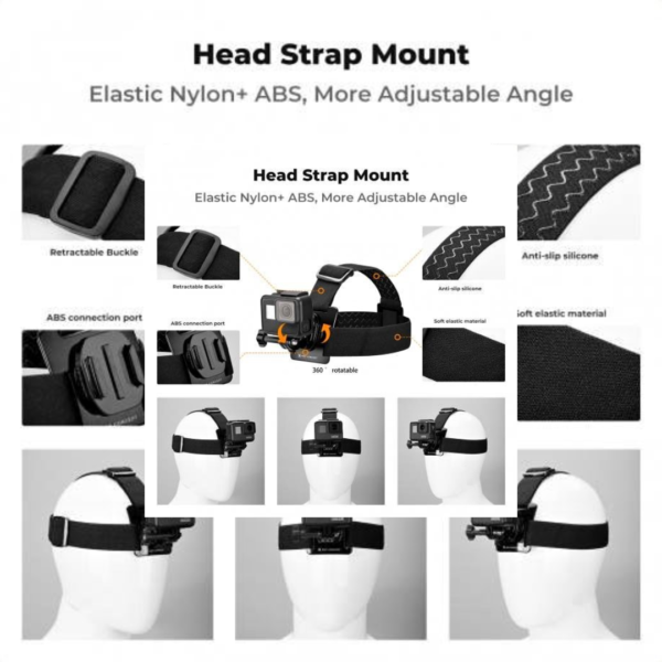 KIT DE ACCESORIOS PARA CAMARA DEPORTIVA K&F CONCEPT