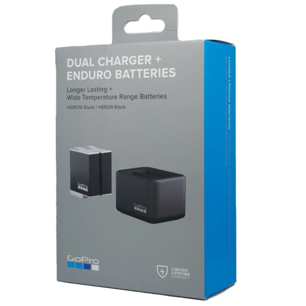 Cargador Dual Gopro+2 Baterías Enduro Para Hero 12-11-10-9