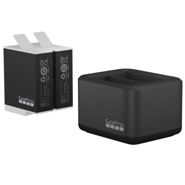 Cargador Dual Gopro+2 Baterías Enduro Para Hero 12-11-10-9 - Imagen 2