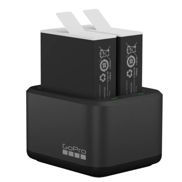 Cargador Dual Gopro+2 Baterías Enduro Para Hero 12-11-10-9 - Imagen 3