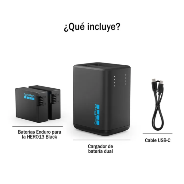 CARGADOR DOBLE GO PRO 13 + DOS BATERIAS - Imagen 3