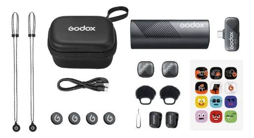 MICROFONOS GODOX CUBE SC KIT 2 COLOR NEGRO - Imagen 4