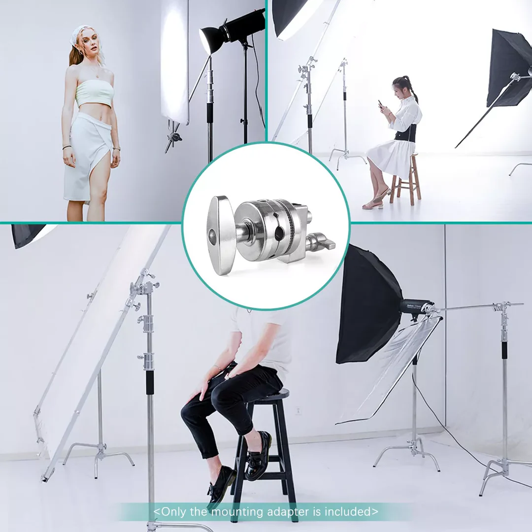 GRIP HEAD O GALLETA CROMADA PARA TRIPODE DE LUZ- C STAND - Imagen 6