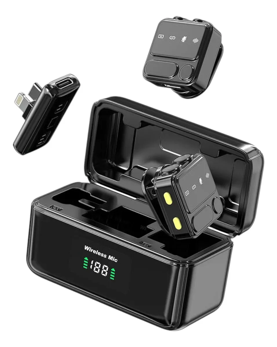 MICRÓFONOS INALÁMBRICOS DE SOLAPA WIWU WI-WM005 DUO - Imagen 2