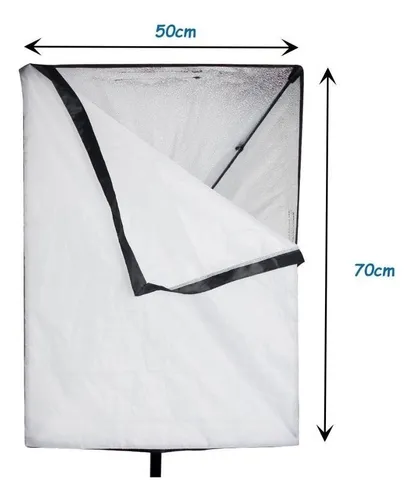 KIT SOCKETX4 + SOFTBOX 50X70 BOMBILLO 20W + TRIPODE 2M - Imagen 3