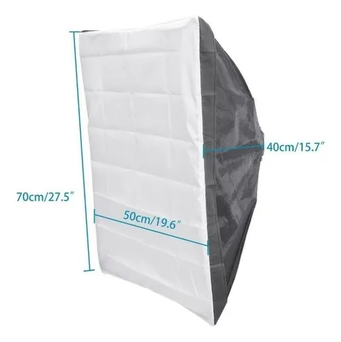 KIT SOCKETX4 + SOFTBOX 50X70 BOMBILLO 20W + TRIPODE 2M - Imagen 6
