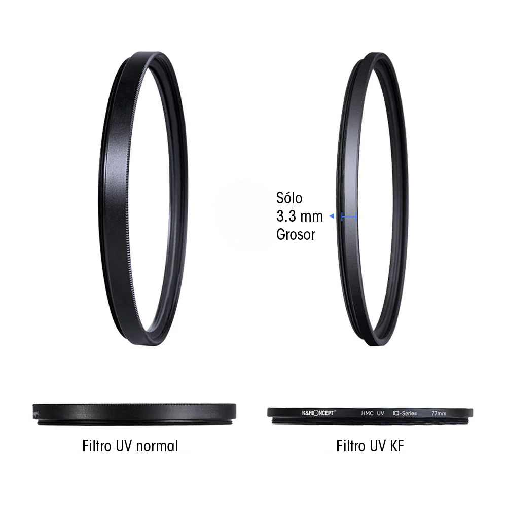 FILTRO K&F CONCEPT UV 55-58-62-67-72-77-82MM - Imagen 2