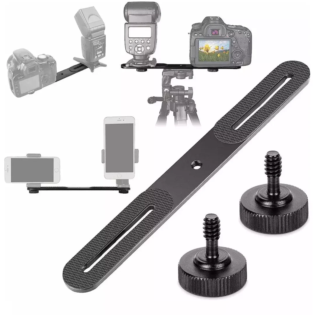 REGLETA SOPORTE DESLIZANTE DOBLE PARA CAMARA-FLAS O LUCES - Imagen 2