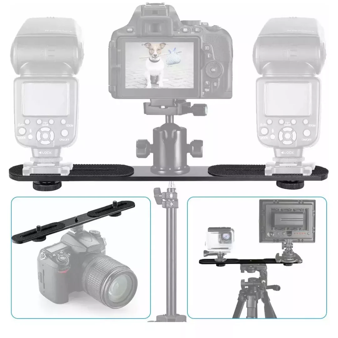 REGLETA SOPORTE DESLIZANTE DOBLE PARA CAMARA-FLAS O LUCES - Imagen 4